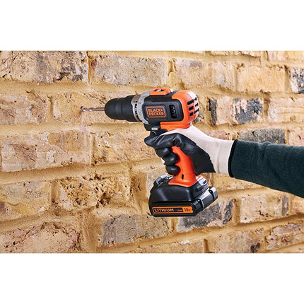 BLACK+DECKER TRAPANO AVVITATORE A PERCUSSIONE A BATTERIA 18V BCD003N*