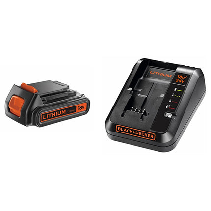BLACK+DECKER STARTER KIT 1 BATTERIA18V 2AH + CARICABATTERIE BDC2A20*