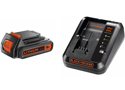 BLACK+DECKER STARTER KIT 1 BATTERIA18V 2AH + CARICABATTERIE BDC2A20*