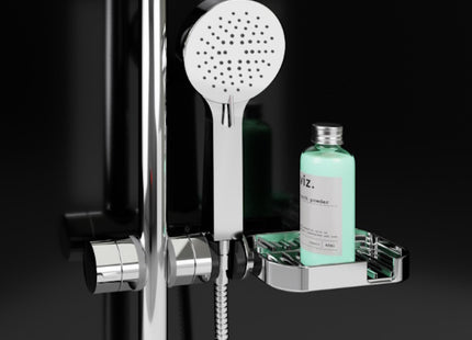 IDRO-BRIC SCORREVOLE CON SUPPORTO DOCCIA INCLINABILE E PORTASAPONE