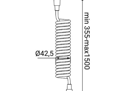 IDRO-BRIC TUBO FLESSIBILE A MOLLA ESTENSIBILE BIANCO CM150