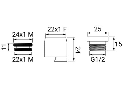 IDRO-BRIC AERATORE IN OTTONE CON ATTACCO A BAIONETTA