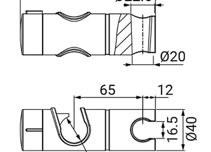IDRO-BRIC SCORREVOLE PER SALISCENDI IN ABS