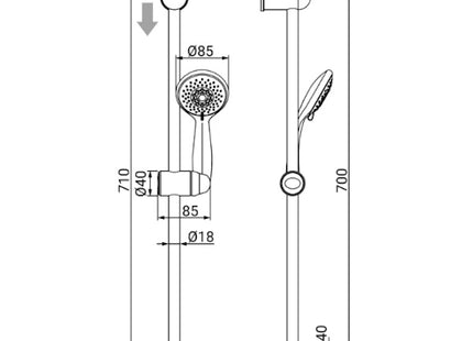 IDRO-BRIC SET SALISCENDI DOCCIA MALI