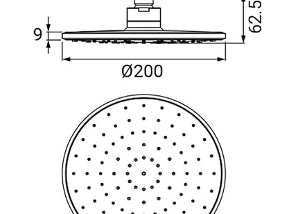 IDRO-BRIC SOFFIONE PER DOCCIA WINDJET TONDO CROMATO D.CM20