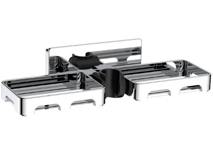 IDRO-BRIC SUPPORTO DOCCIA CON DOPPIO PORTASAPONE