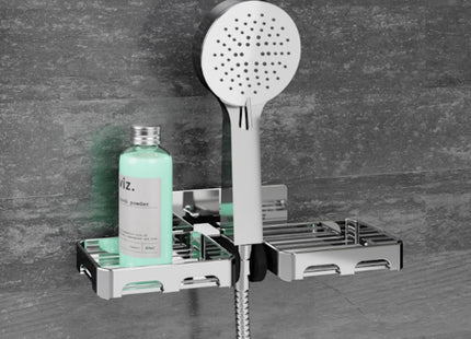 IDRO-BRIC SUPPORTO DOCCIA CON DOPPIO PORTASAPONE