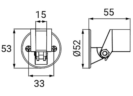 IDRO-BRIC SUPPORTO DOCCIA A PARETE INCLINABILE