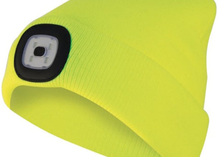 VELAMP CAPPELLINO MAGLINA CON LUCE LED RICARICABILE USB GIALLO LIME