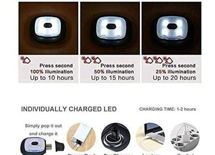 VELAMP CAPPELLINO MAGLINA CON LUCE LED RICARICABILE USB VERDE OLIVA