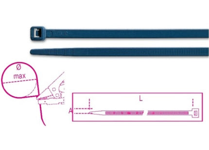 BETA  1748-BX FASCETTE RILEVABILI AL METAL DETECTOR MM4,8X300 PZ100
