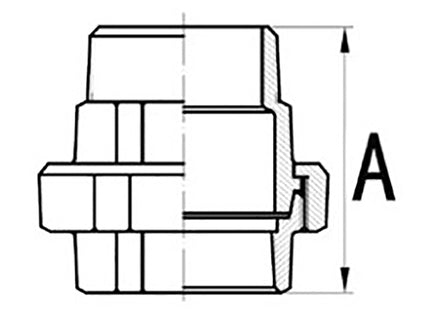 GT COMIS ART1248 BOCCHETTONE DIRITTO M/F SEDE CONICA IN GHISA
