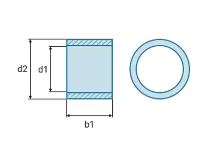 BOCCOLA AUTOLUBRIFICANTE A SECCO DU IN ACCIAIO