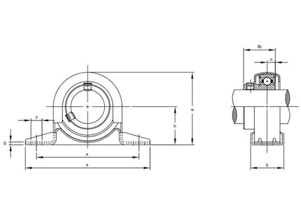 SUPPORTO LAMIERA STAMPATA CON CUSCINETTO BPP