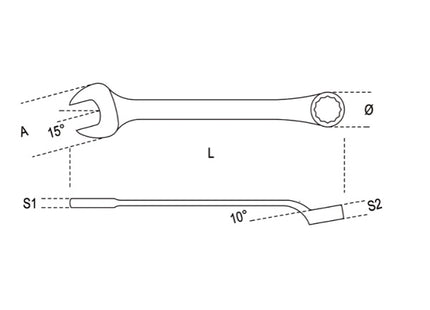 BETA    45 CHIAVE COMBINATA TIPO PESANTE