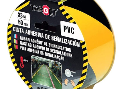 TARGET NASTRO ADESIVO SEGNALETICO IN PVC MM50X33MT GIALLO/NERO