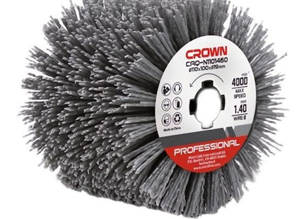 CROWN RULLO ABRASIVO IN NYLON PER SATINATRICE D.MM110X100 FORO D.MM19