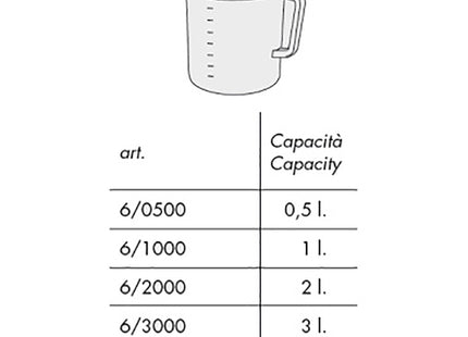 MOBIL PLASTIC CARAFFA GRADUATA IN POLIPROPILENE BIANCA