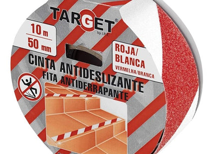 TARGET NASTRO ADESIVO ANTISCIVOLO BICOLORE ROSSO/BIANCO MM50X10MT