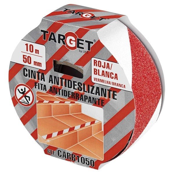 TARGET NASTRO ADESIVO ANTISCIVOLO BICOLORE ROSSO/BIANCO MM50X10MT