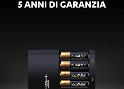 DURACELL CARICABATTERIE CEF14 CON 2 STILO AA + 2 MINISTILO AAA