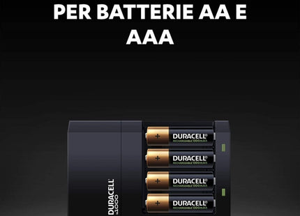 DURACELL CARICABATTERIE CEF14 CON 2 STILO AA + 2 MINISTILO AAA