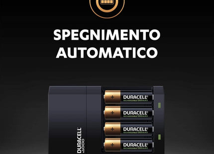 DURACELL CARICABATTERIE CEF14 CON 2 STILO AA + 2 MINISTILO AAA