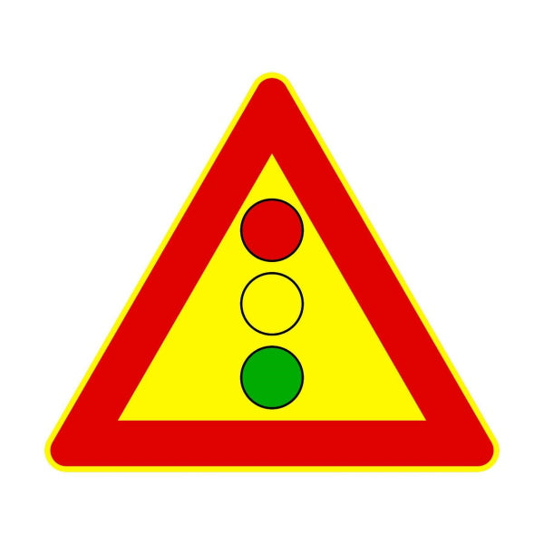 3G ITALIA CARTELLO TRIANGOLO SEMAFORO CM90 F.404 IN METALLO