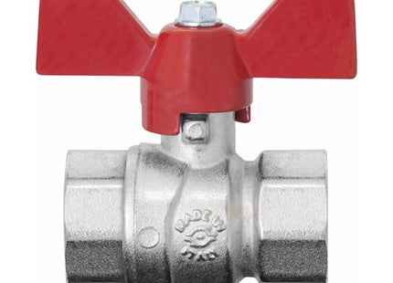 IDRO-BRIC VALVOLA A SFERA NORMALE 1/2"FF PASSAGGIO TOTALE CON FARFALLA