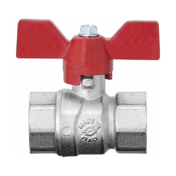 IDRO-BRIC VALVOLA A SFERA NORMALE 1/2"FF PASSAGGIO TOTALE CON FARFALLA
