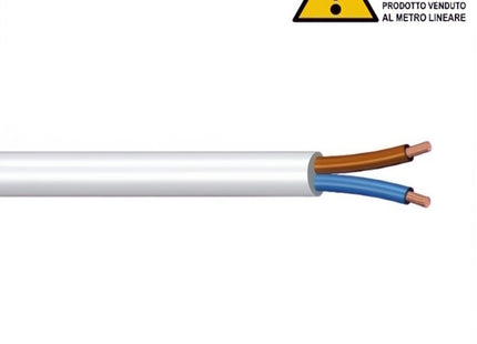 CAVO ELETTRICO AL TAGLIO TIPO H05VV-F SEZIONE 2G0,75 BIANCO AL MTL