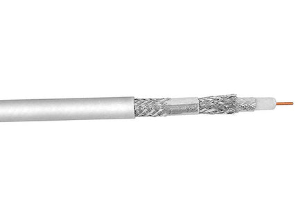 CAVO COASSIALE TV SAT AL TAGLIO D.MM6,8 BIANCO AL MTL