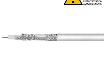 CAVO COASSIALE TV SAT AL TAGLIO D.MM6,8 BIANCO AL MTL