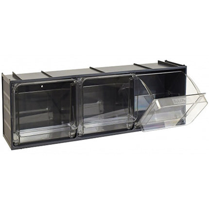 MOBIL PLASTIC CONTENITORE CRYSTAL BOX CB50/3S 3 CASSETTI GRIGIO SCURO