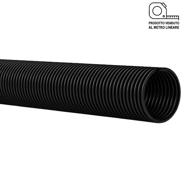 SATI TUBO HELIMOPLEN IN POLIPROPILENE CORRUGATO NERO D.MM 40 AL MTL*