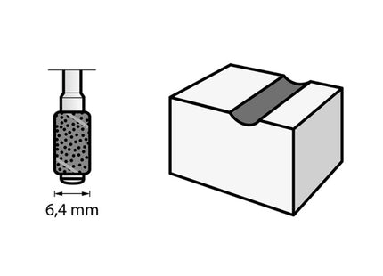 DREMEL ART.   430 CILINDRI ABRASIVI CON MANDRINO GR.60 D.MM6,4 CONF.PZ2