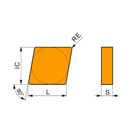 IMPERO INSERTO PER TORNITURA ART. CNGN 120708-T01020-TC100