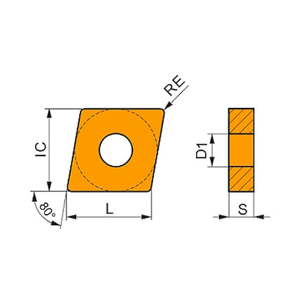 IMPERO INSERTO PER TORNITURA ART. CNMG 120408E-M:T9325