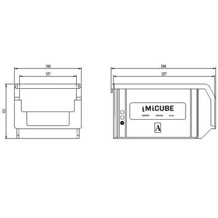 IMILANI CONTENITORE IN PLASTICA COMPAT COLORE GRIGIO SCURO