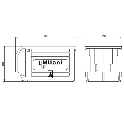 IMILANI CONTENITORE IN PLASTICA COMPAT COLORE GRIGIO SCURO