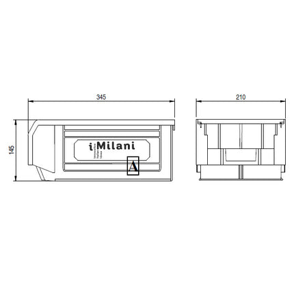 IMILANI CONTENITORE IN PLASTICA COMPAT COLORE GRIGIO SCURO