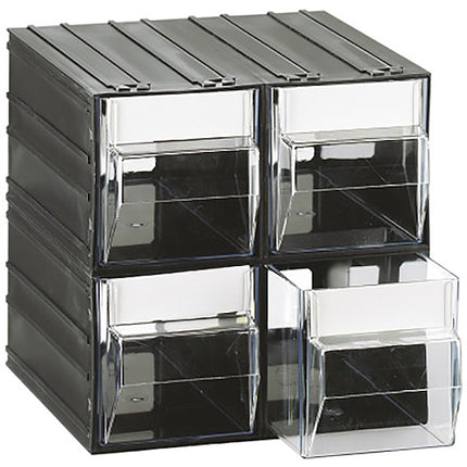 MOBIL PLASTIC CASSETTIERA MOD. C-MIDI T44 TRASPARENTE 4 CASSETTI