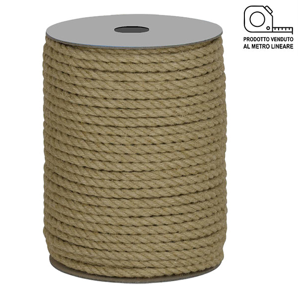 CORDA IN CANAPA RITORTA COLORE NATURALE