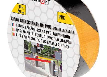 TARGET NASTRO PRISMATICO RIFLETTENTE IN PVC MM50X33MT GIALLO/NERO