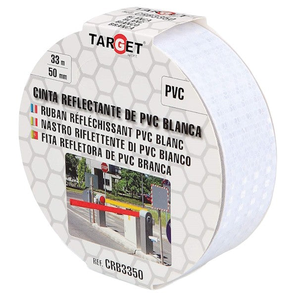 TARGET NASTRO PRISMATICO RIFLETTENTE IN PVC MM50X33MT BIANCO