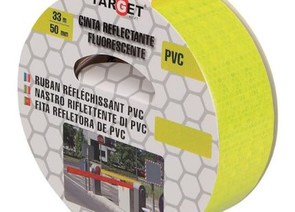 TARGET NASTRO PRISMATICO RIFLETTENTE IN PVC MM50X33MT GIALLO FLUO
