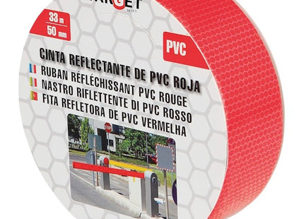 TARGET NASTRO PRISMATICO RIFLETTENTE IN PVC MM50X33MT ROSSO