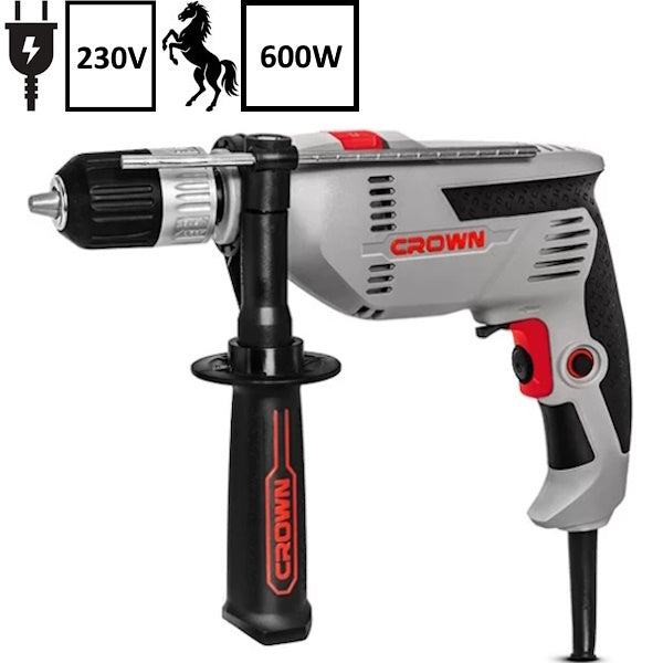 CROWN TRAPANO A PERCUSSIONE ELETTRICO MOD.CT10128C  POTENZA 600W