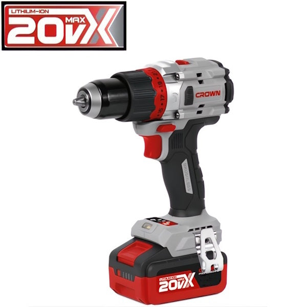 CROWN TRAPANO AVVITATORE CON PERCUSSIONE A BATTERIA 20V CT21127HMX-4 BMC