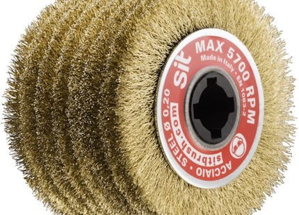 SIT SPAZZOLA A RULLO IN ACCIAIO OTTONATO D.MM100X 70 ART.1371